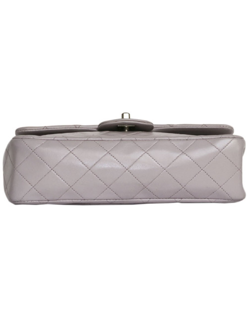 Timeless CHANEL purple lambskin bag
