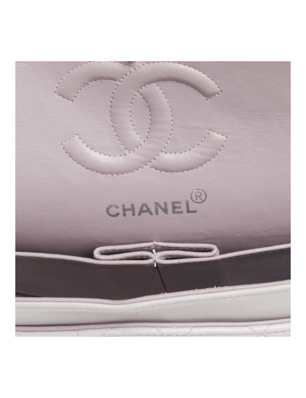 Sac timeless CHANEL cuir d'agneau mauve