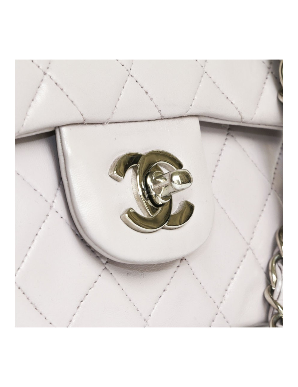 Timeless CHANEL purple lambskin bag