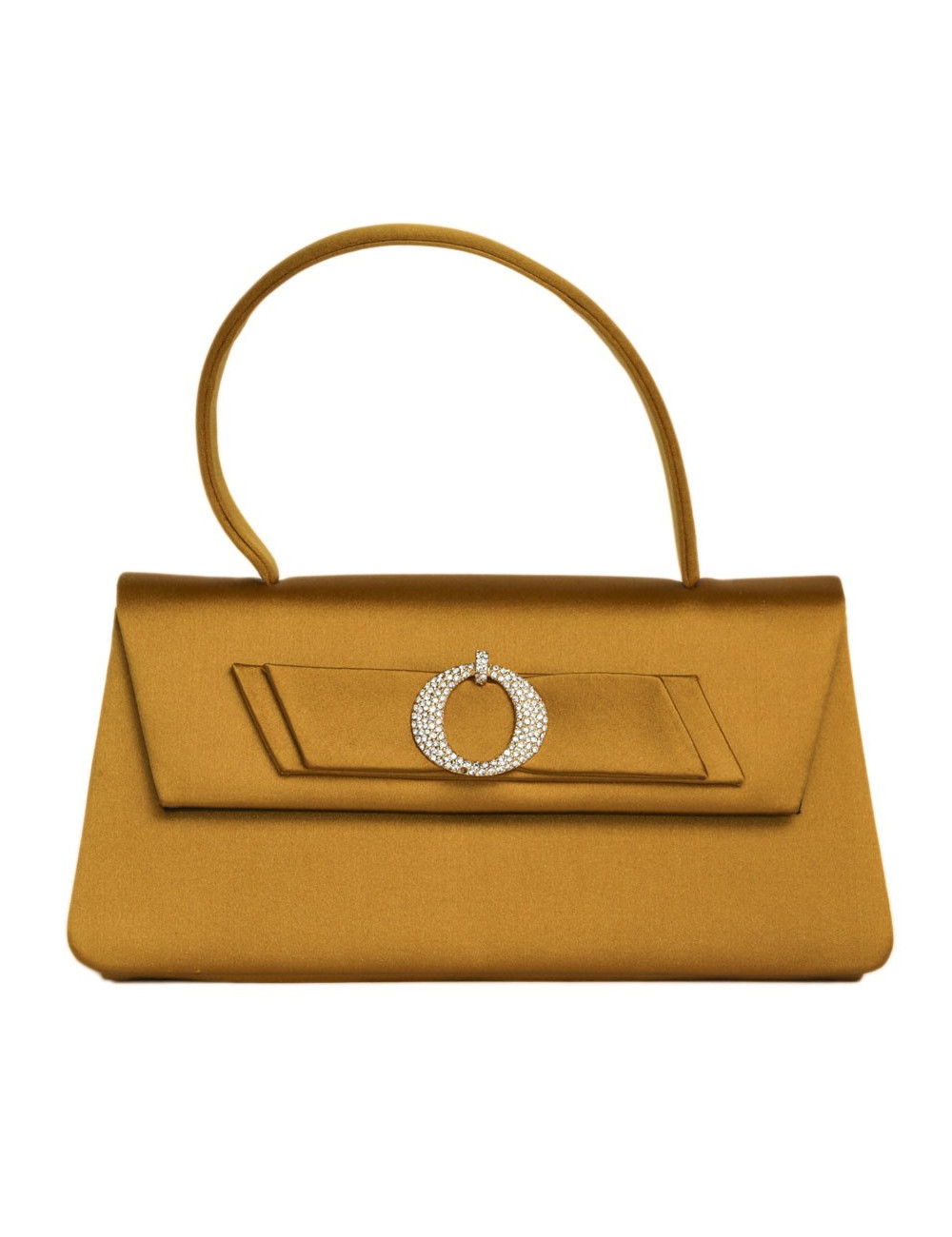 Mini sac CHRISTIAN DIOR en satin de soie jaune