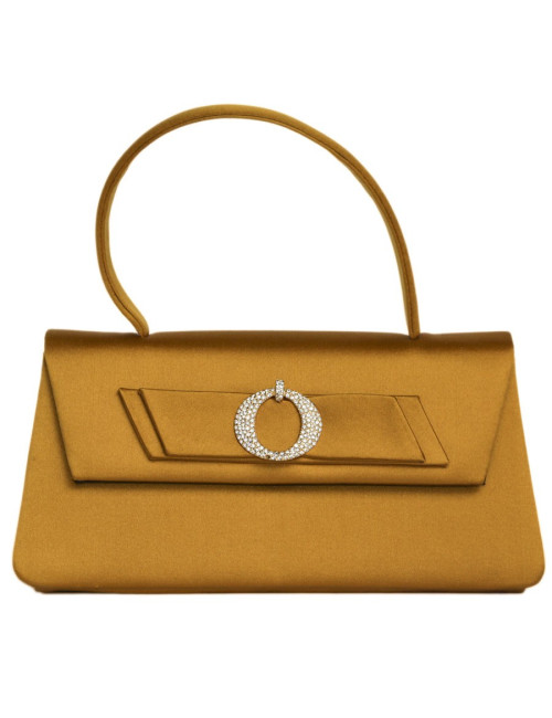 Mini sac CHRISTIAN DIOR en satin de soie jaune