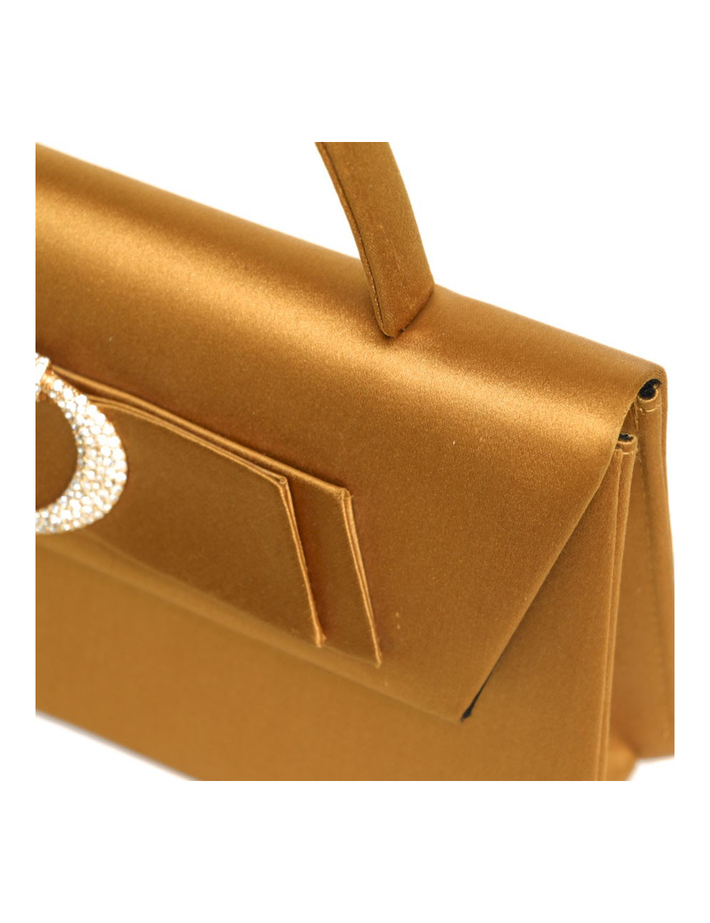 Mini sac CHRISTIAN DIOR en satin de soie jaune