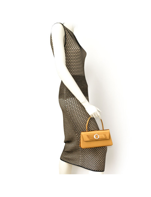 Mini bag CHRISTIAN DIOR yellow silk satin