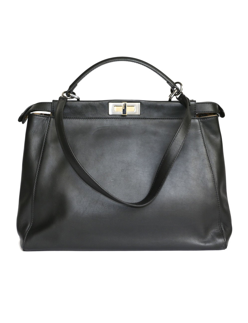 Sac Picaboo FENDI cuir d'agneau noir