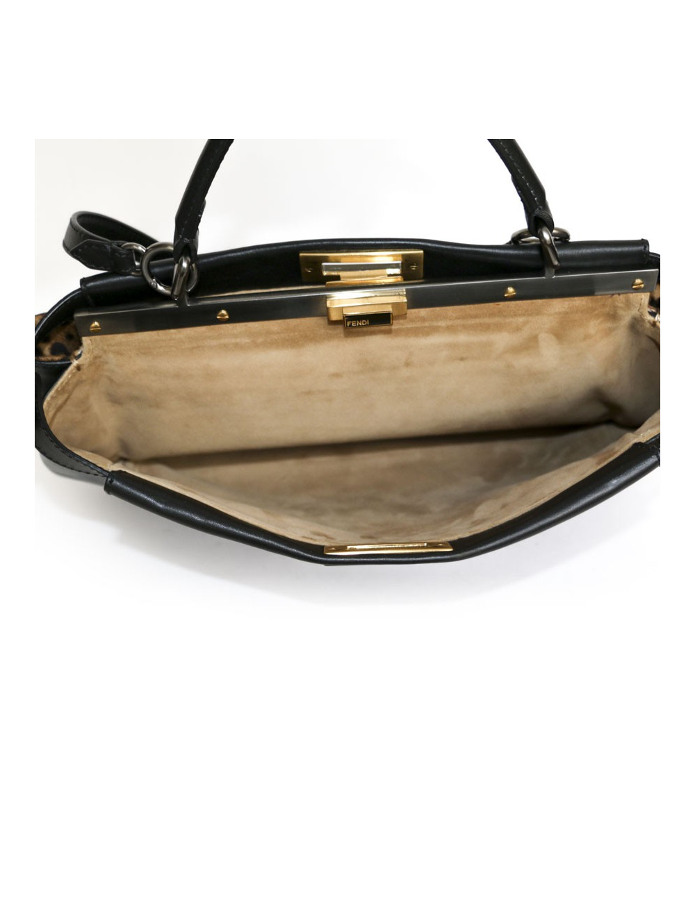 Peekaboo FENDI black lambskin bag