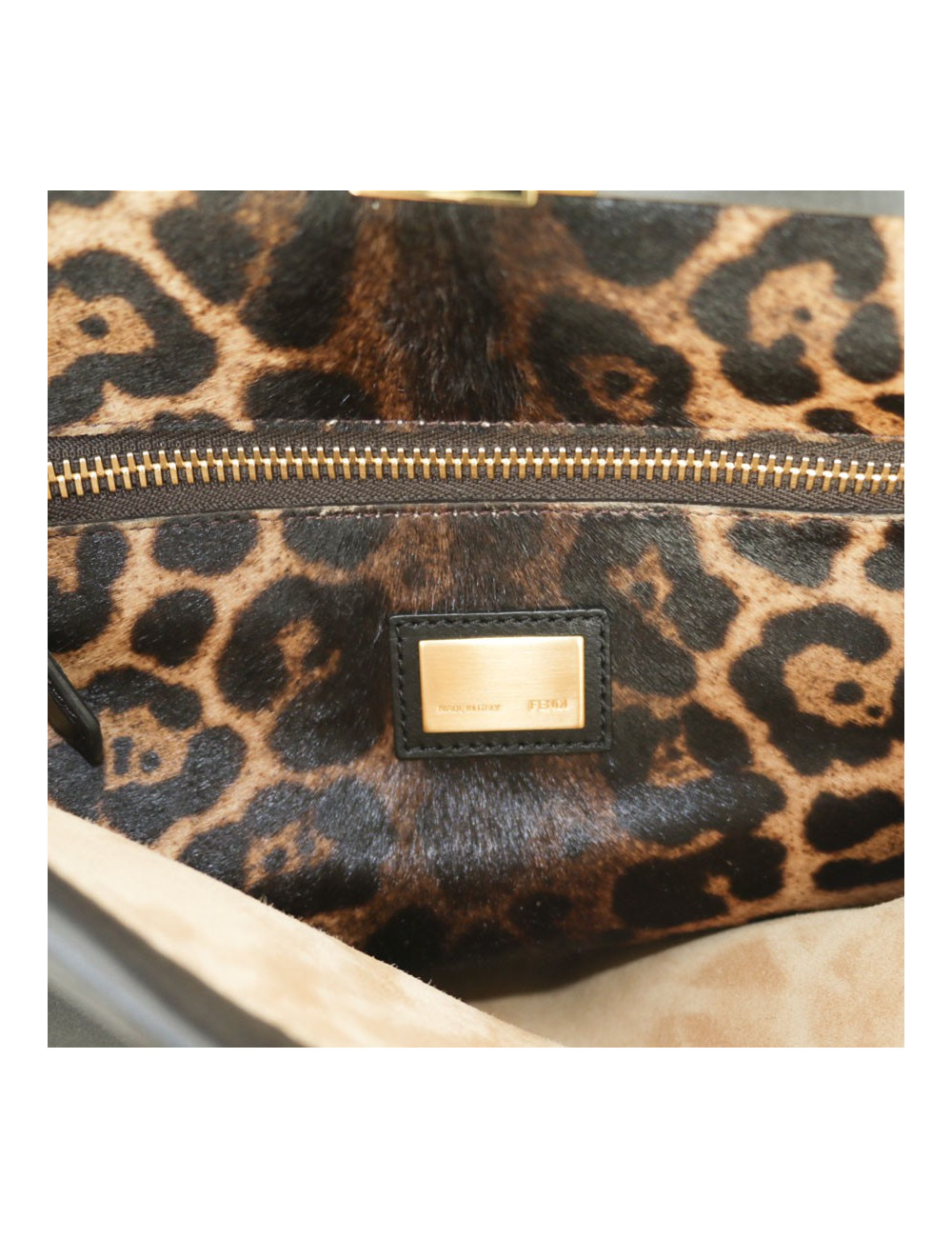 Peekaboo FENDI black lambskin bag