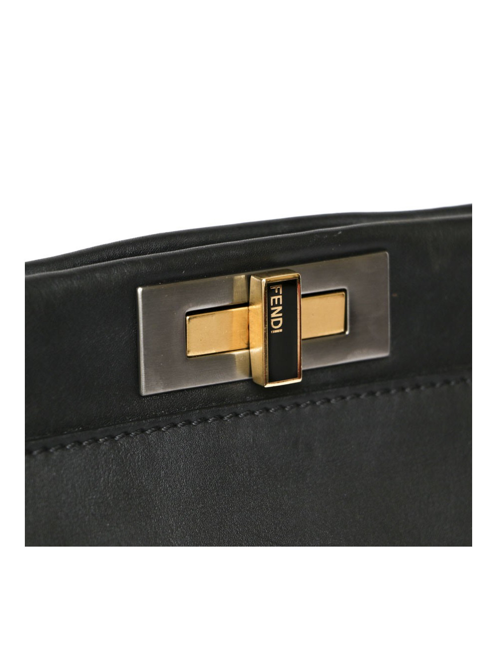 Sac Peekaboo FENDI cuir d'agneau noir
