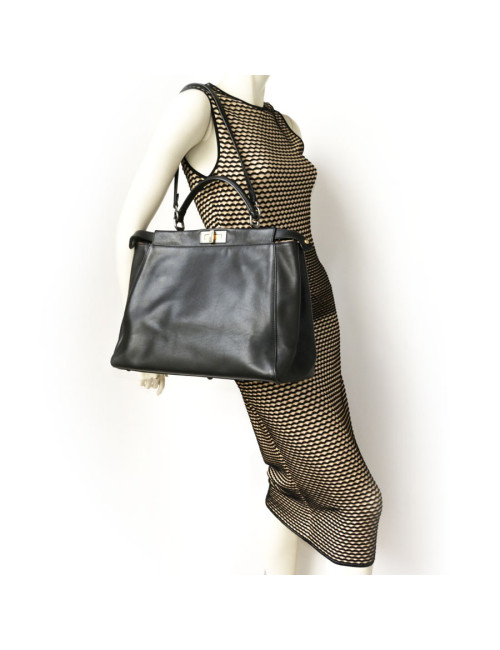 Peekaboo FENDI black lambskin bag