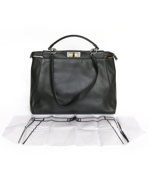 Peekaboo FENDI black lambskin bag