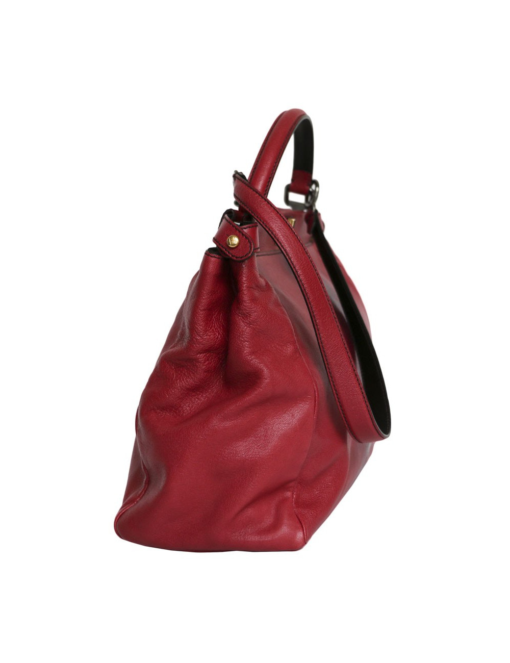 FENDI Peekaboo bag in raspberry leather