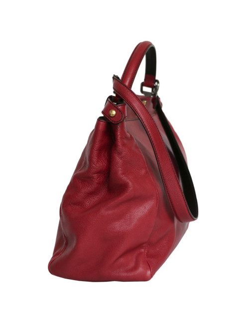 FENDI Peekaboo bag in raspberry leather
