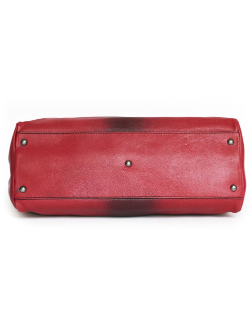 FENDI Peekaboo bag in raspberry leather
