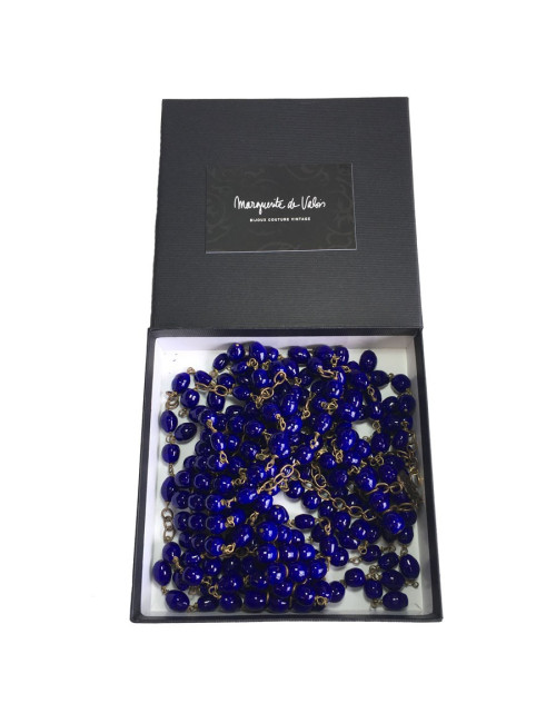 Collier ras de cour et perles saphir