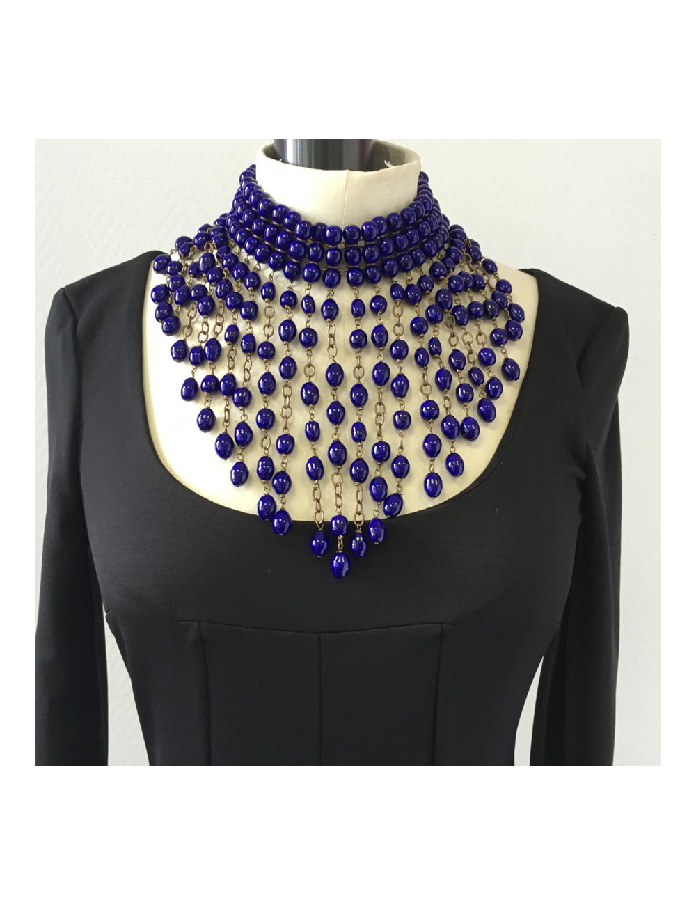 Collier MARGUERITE de VALOIS  perles saphir