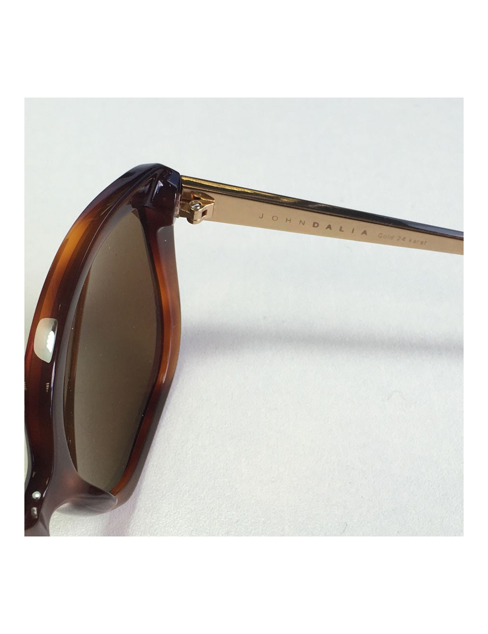 Lunettes de soleil JOHN DALIA en acétate marron