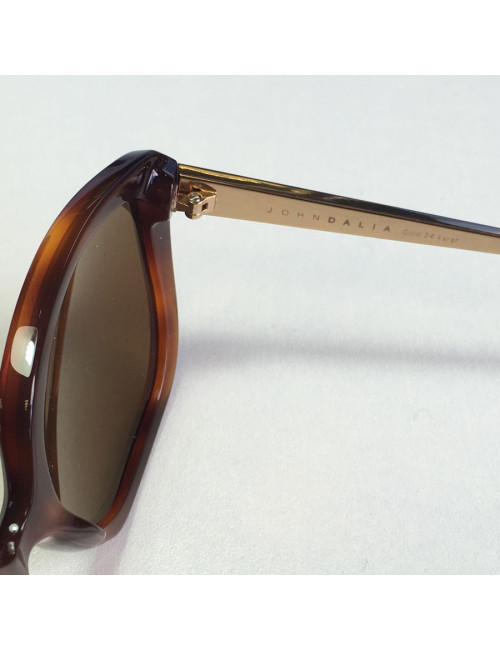 Lunettes de soleil JOHN DALIA en acétate marron