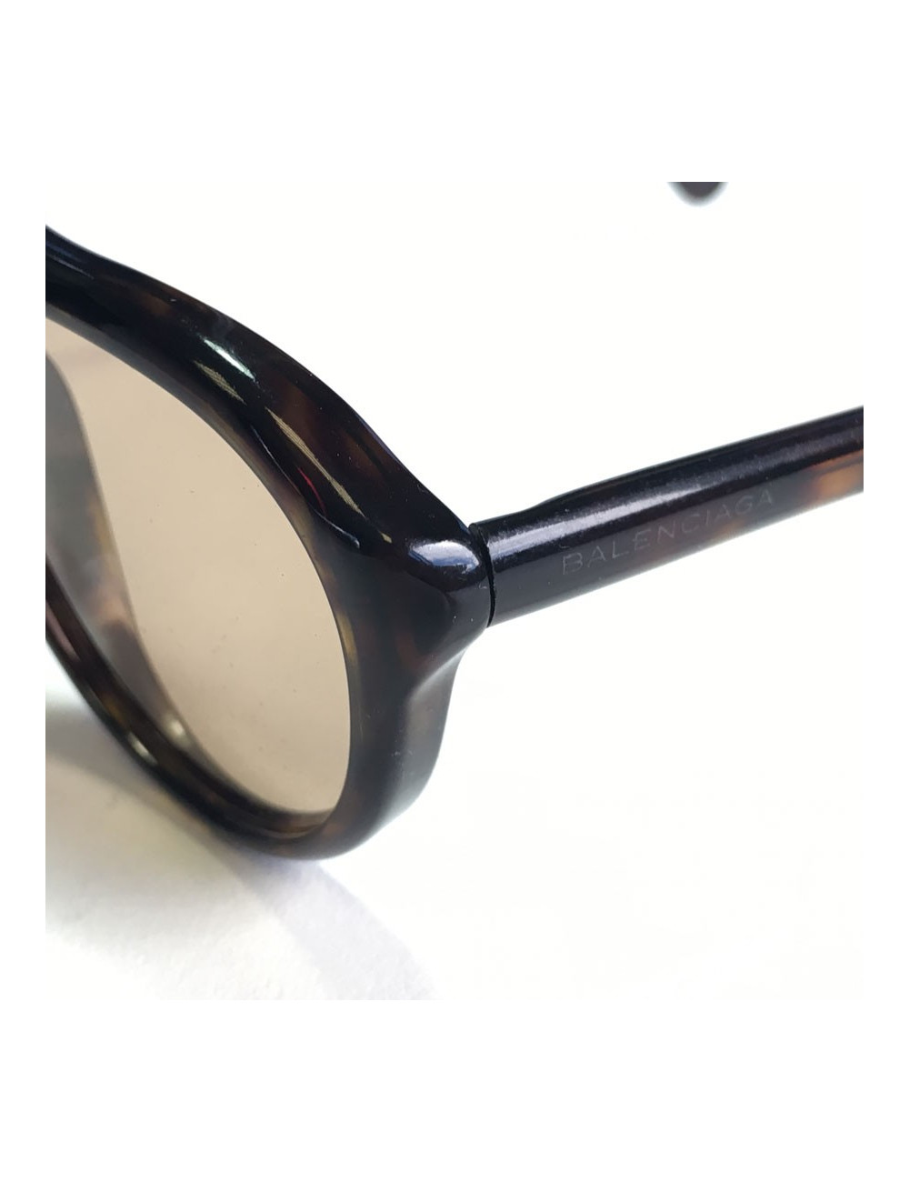 Lunettes de soleil BALENCIAGA en acétate marron