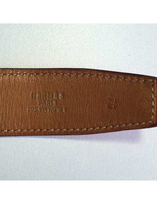 Belt HERMES kelly Courchevel raspberry leather