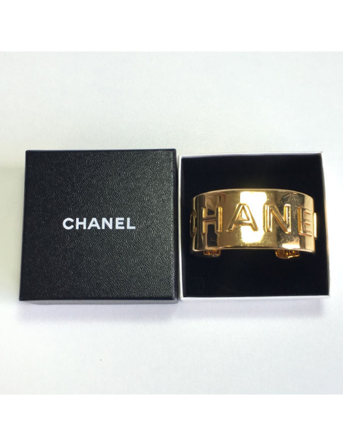 xxx Manchette CHANEL dorée Vintage