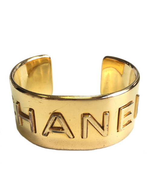 xxx Manchette CHANEL dorée Vintage
