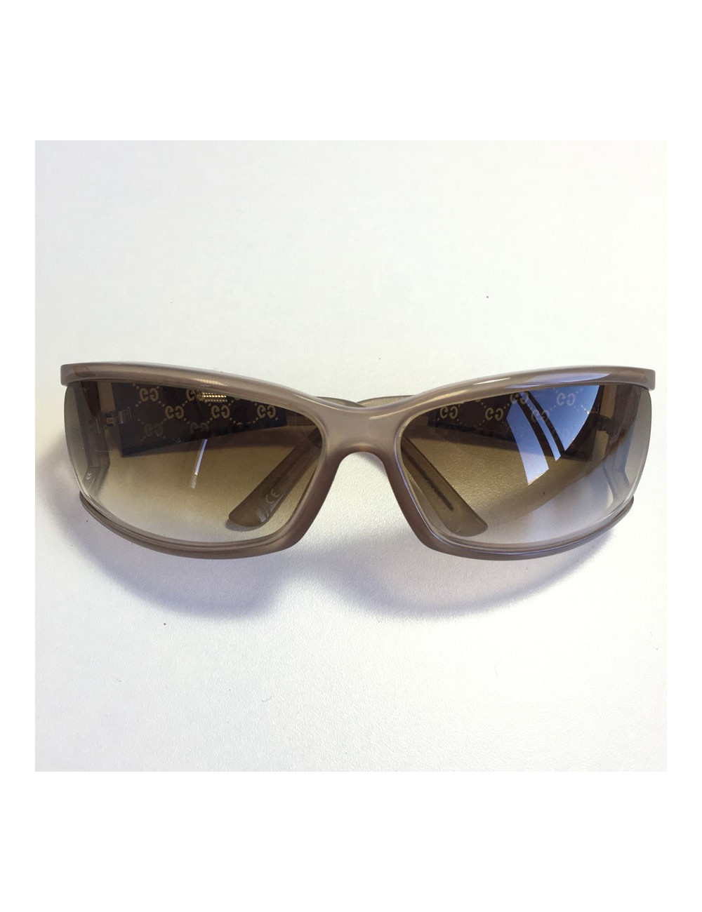 Lunettes de soleil GUCCI en plastique marron clair