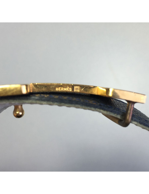 Ceinture H HERMES t 74 réversible en cuir