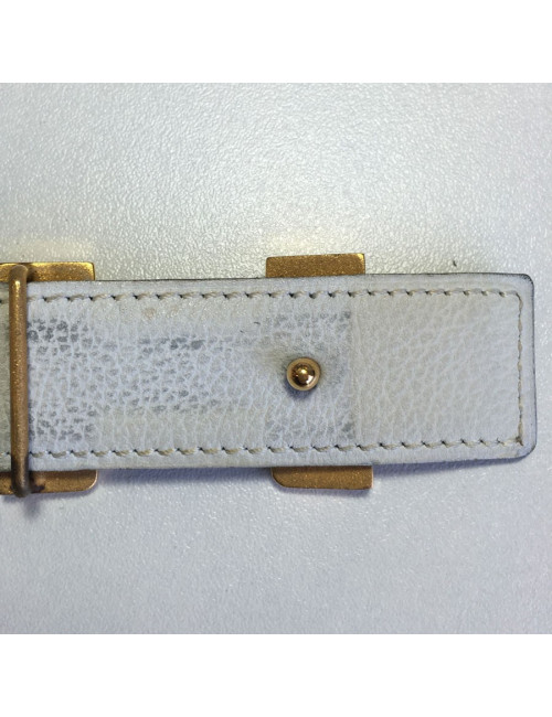 Ceinture H HERMES t 74 réversible en cuir