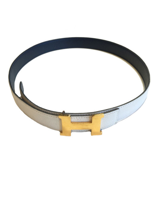 Ceinture H HERMES t 74 réversible en cuir