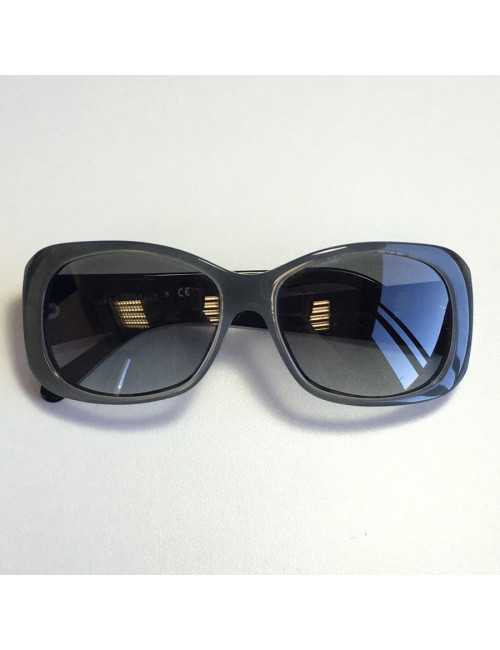 CHANEL sunglasses grey and black plastic