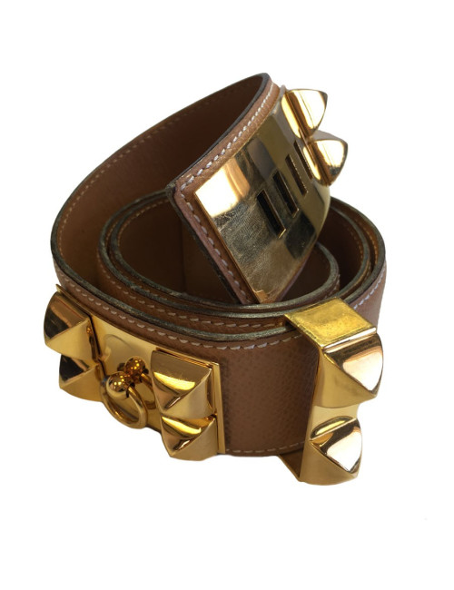 xxx Ceinture Médor CDC HERMES t 72 en cuir marron glacé 