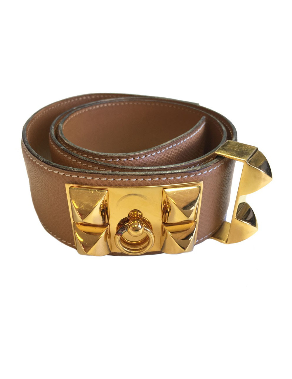 xxx Ceinture Médor CDC HERMES t 72 en cuir marron glacé 