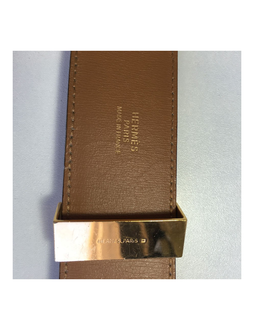 Belt Medoro CDC HERMES t 72 glossy brown leather