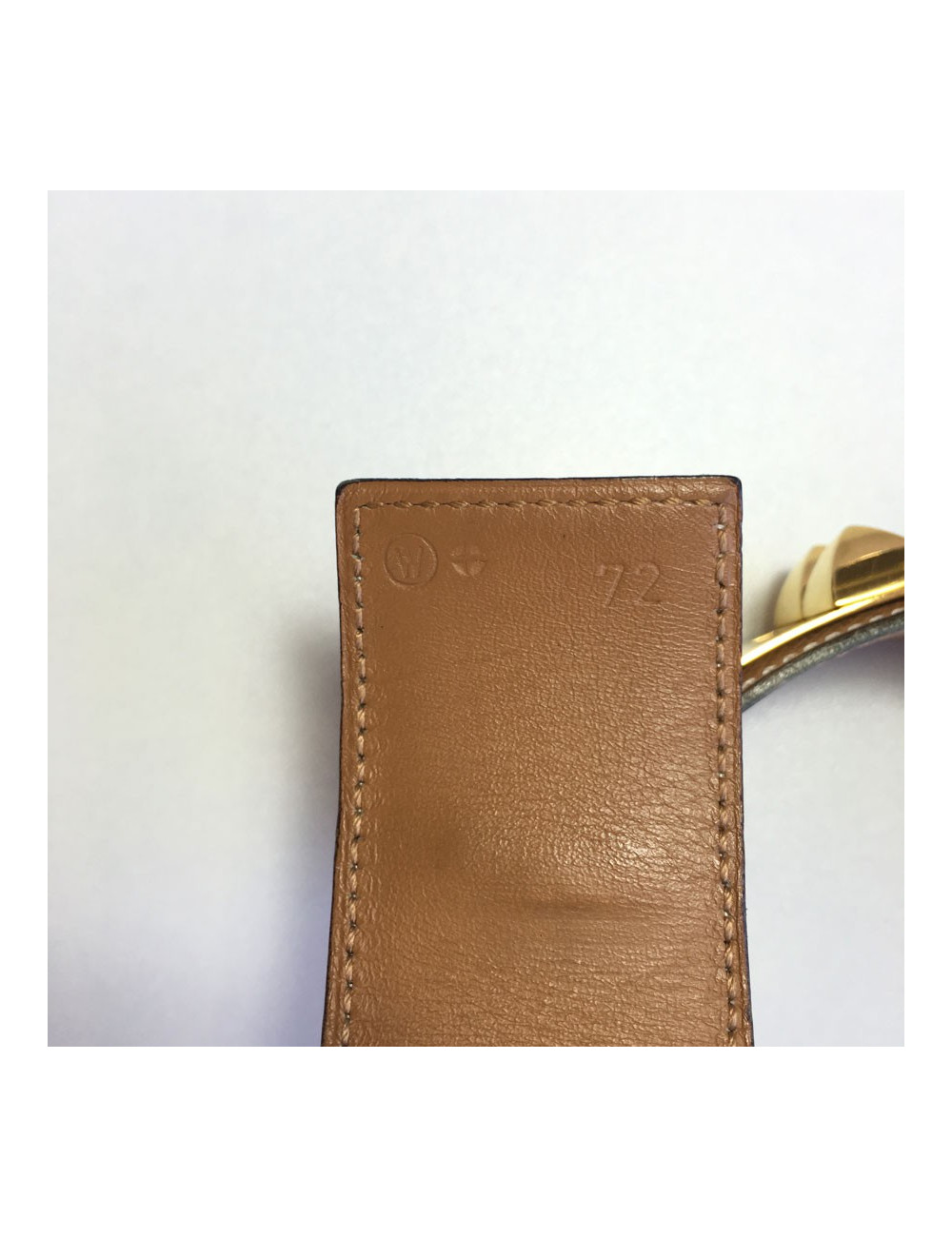 Belt Medoro CDC HERMES t 72 glossy brown leather