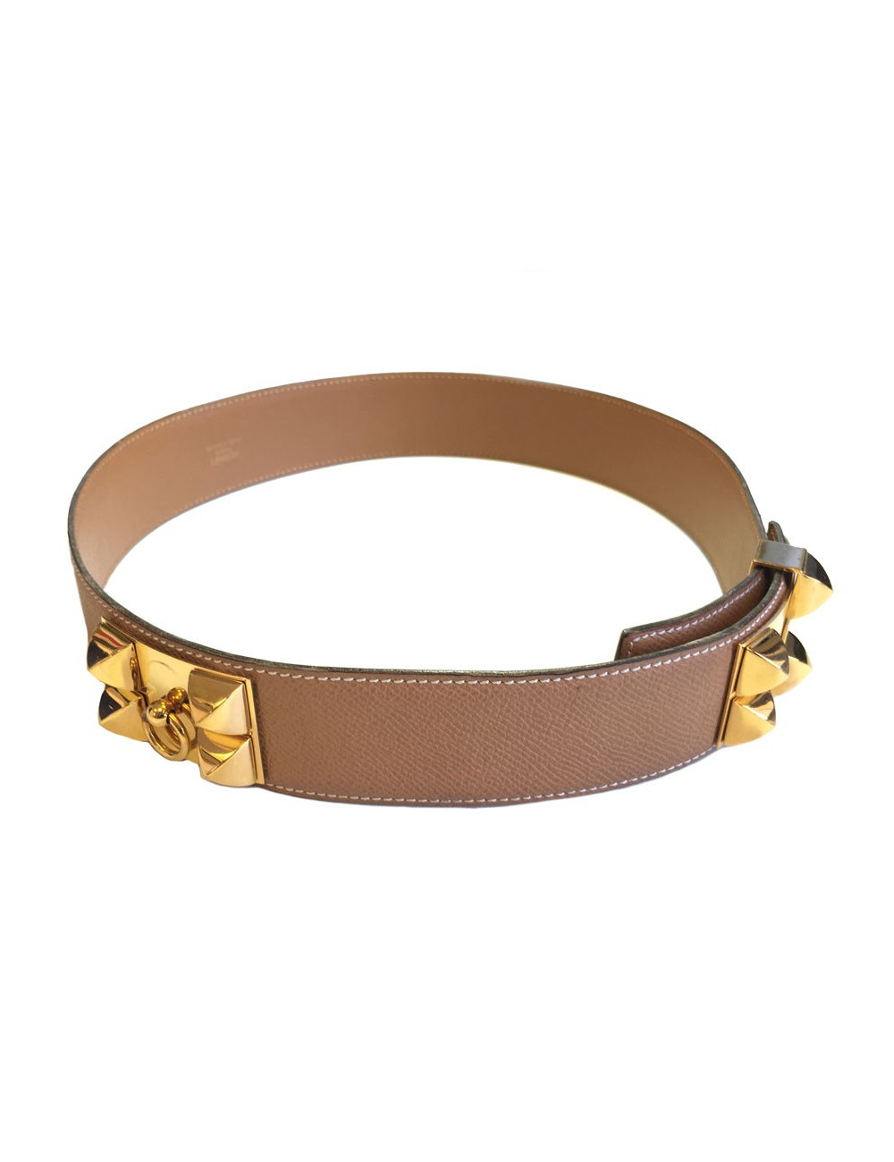 Belt Medoro CDC HERMES t 72 glossy brown leather