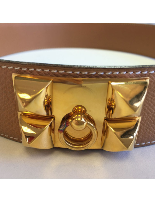 xxx Ceinture Médor CDC HERMES t 72 en cuir marron glacé 