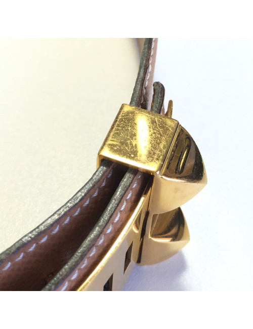 Belt Medoro CDC HERMES t 72 glossy brown leather