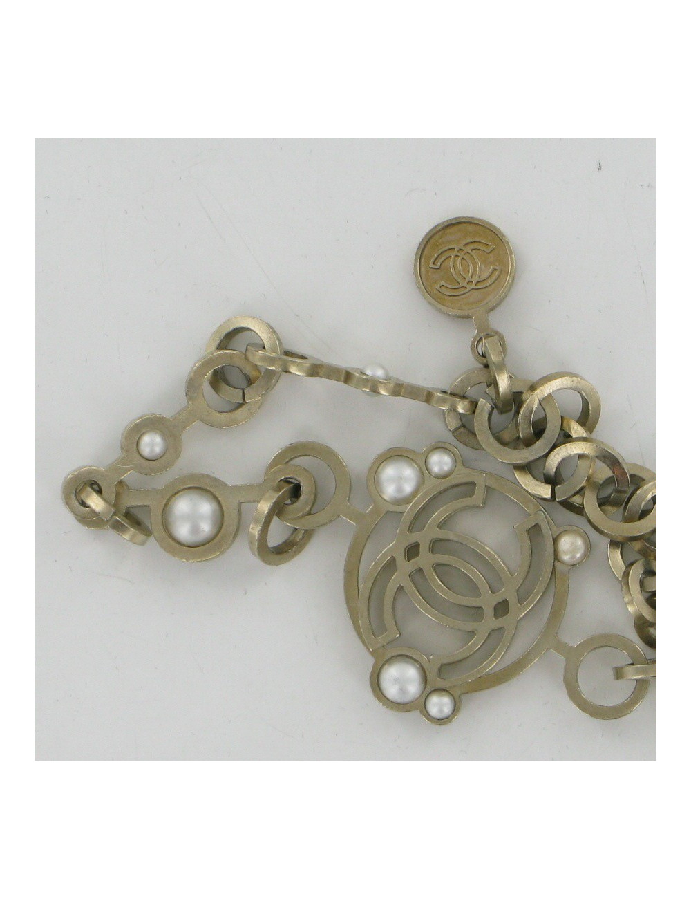 Sautoir perles en pâte de verre CHANEL