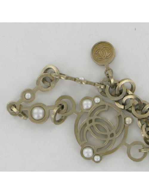 Sautoir perles en pâte de verre CHANEL