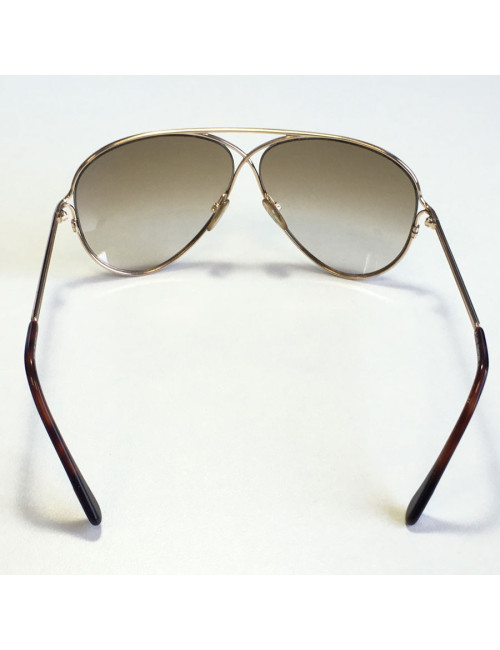 Lunettes de soleil TOM FORD doré et verres marrons