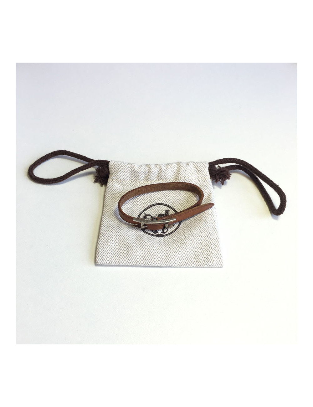 Bracelet HERMES  cuir naturel