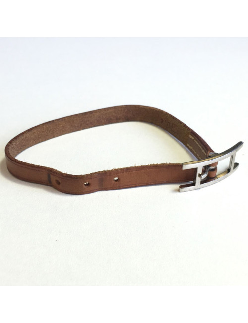 Bracelet HERMES  en cuir naturel