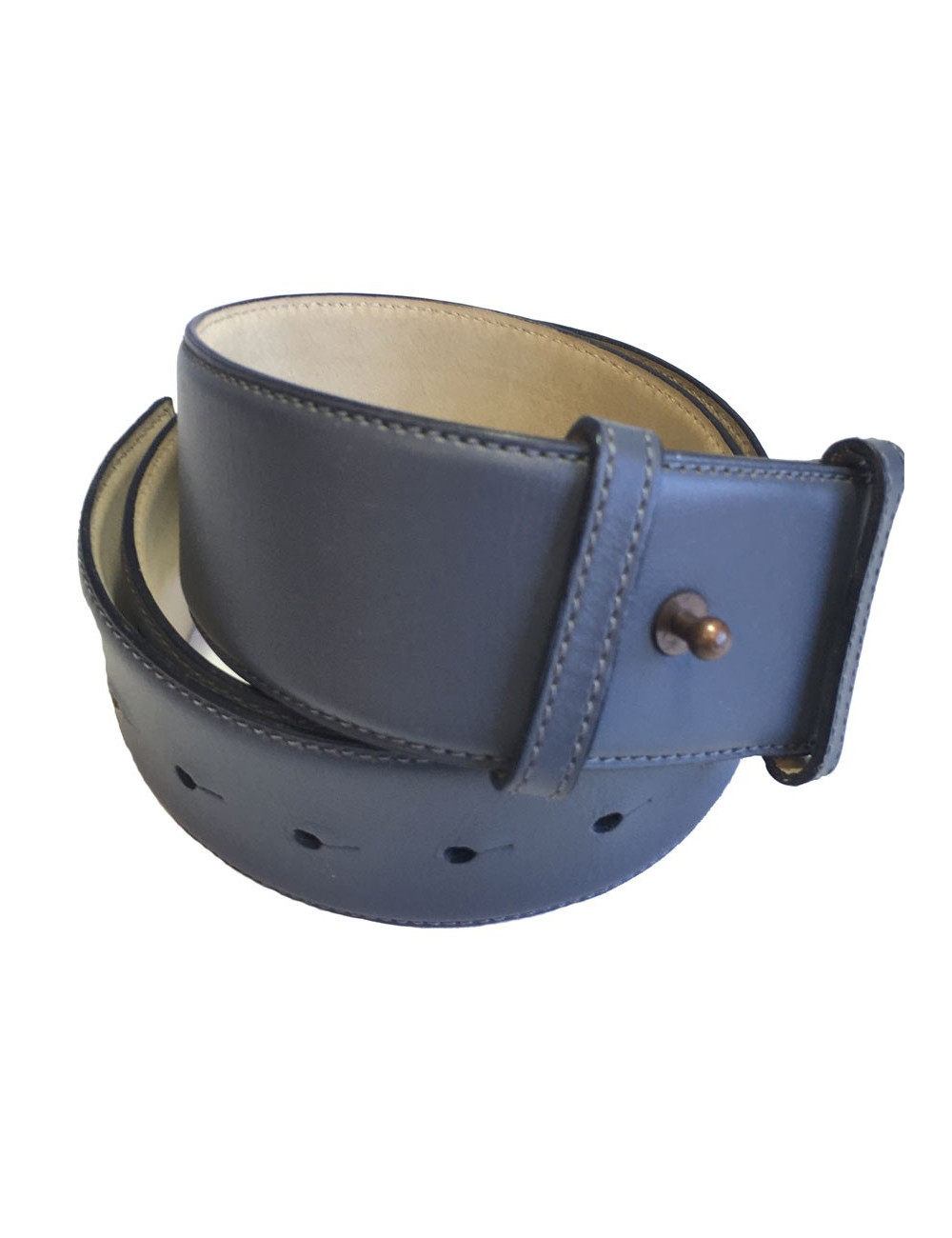 Ceinture ALAIA en cuir gris foncé T75