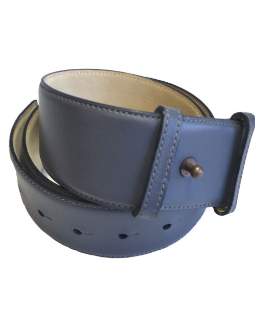 Ceinture ALAIA en cuir gris foncé T75