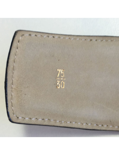 Ceinture ALAIA en cuir gris foncé T75