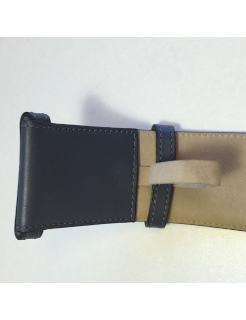  ALAÏA belt in dark gray leather size 75 FR