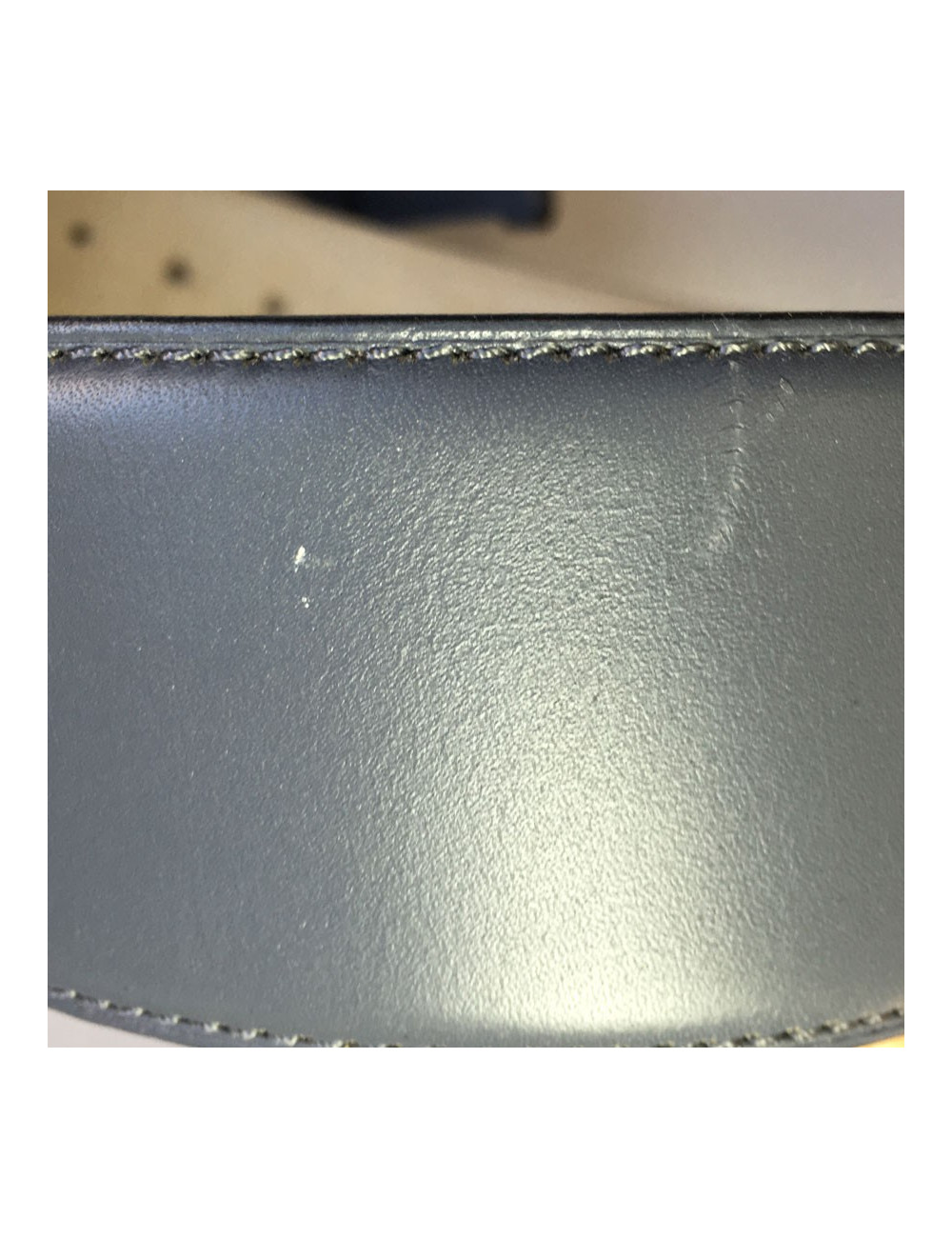 Ceinture ALAIA en cuir gris foncé T75