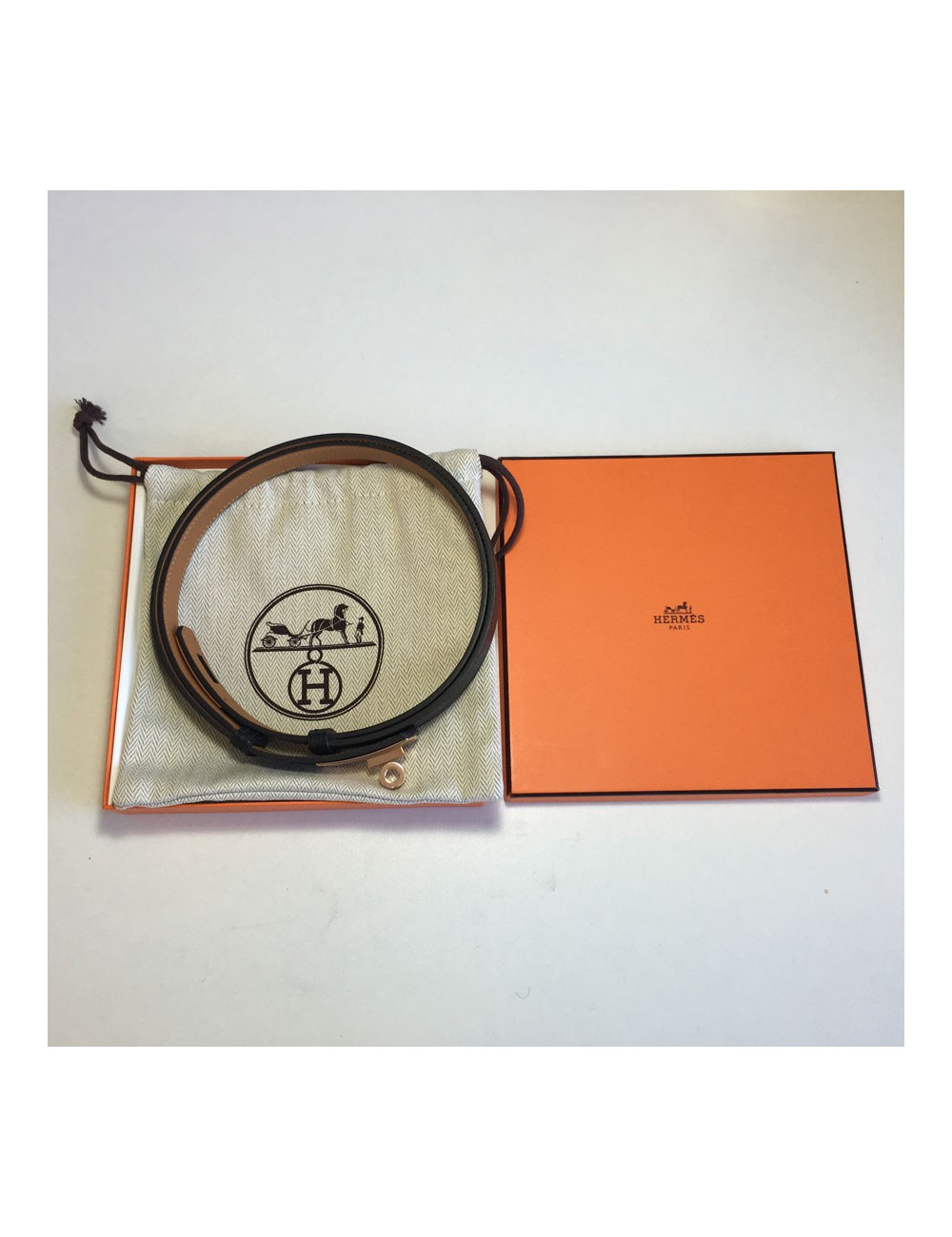 Ceinture Kelly HERMES en cuir taille