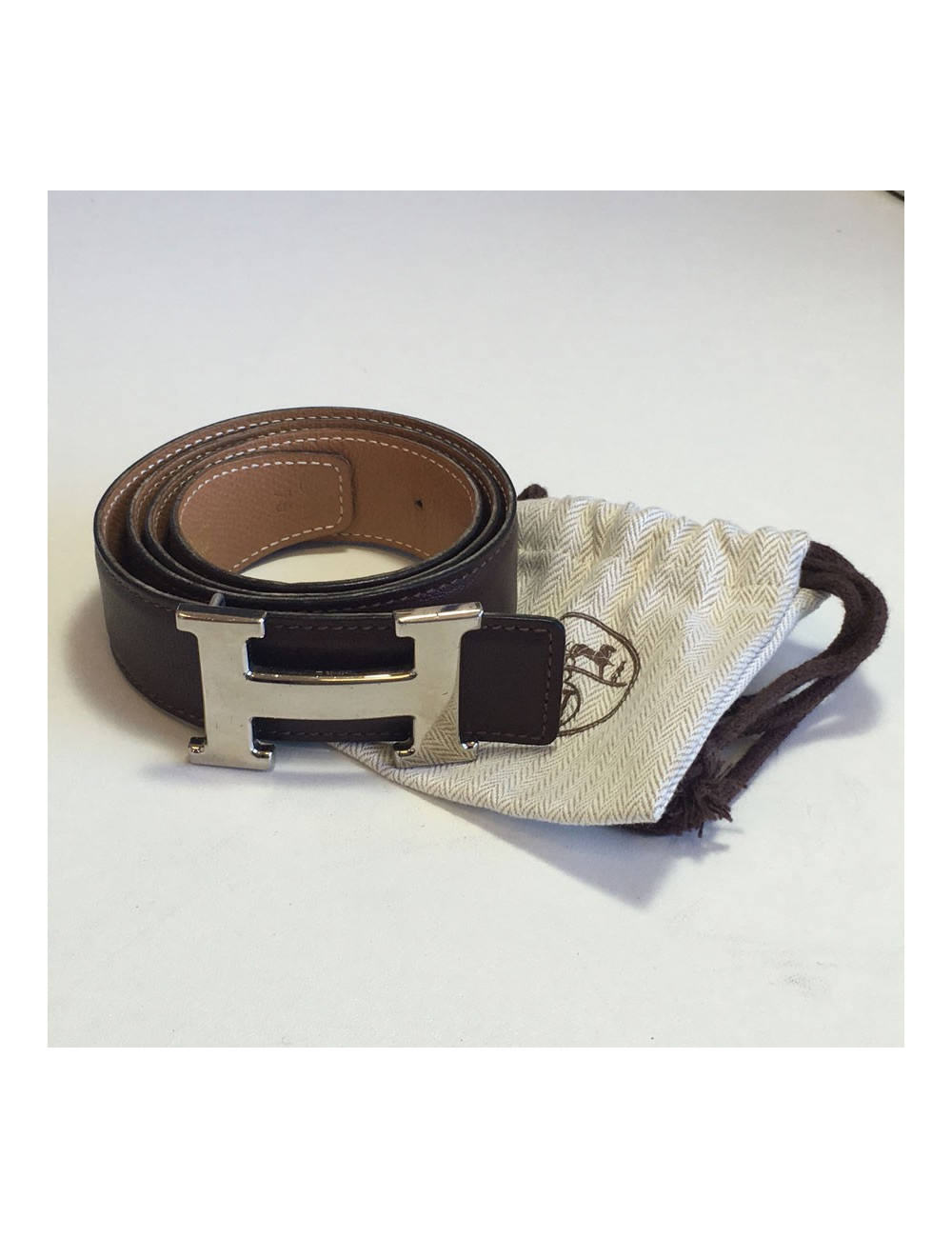 Ceinture H HERMES T 76 réversible
