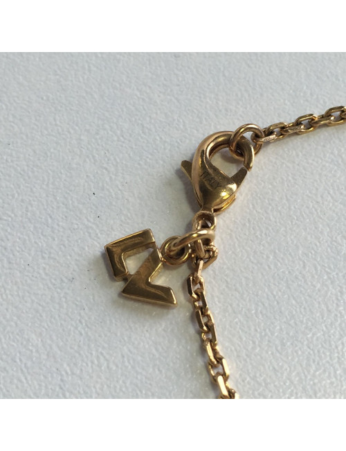 Necklace double LOUIS VUITTON gold and silver metal