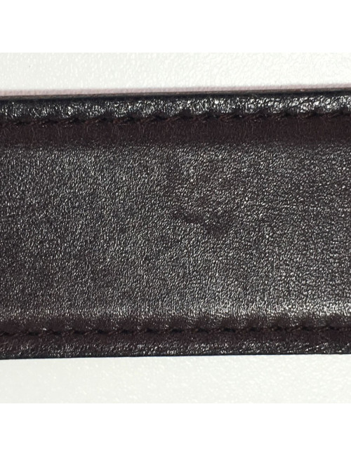 Ceinture HERMES T 90 réversible en cuir box gold et marron